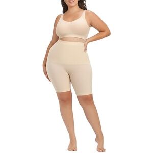 SHAPERMINT Nude High Waist Tummy Control Smoothing Sculpting Short Womens XL/XXL
